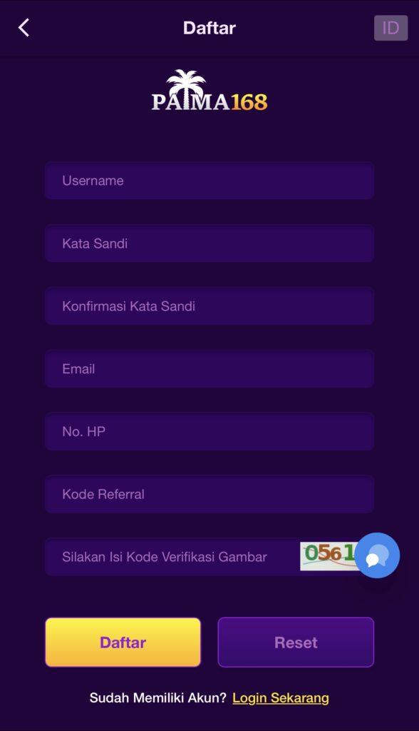 Langkah Kedua Daftar